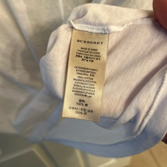 White Burberry Novacheck Fading Longsleeve Shirt - Picture 4 of 5